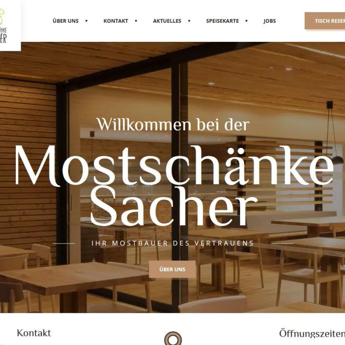 Neue Website für die Mostschänke Sacher