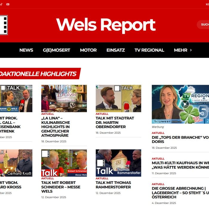 Neue Website für Wels Report