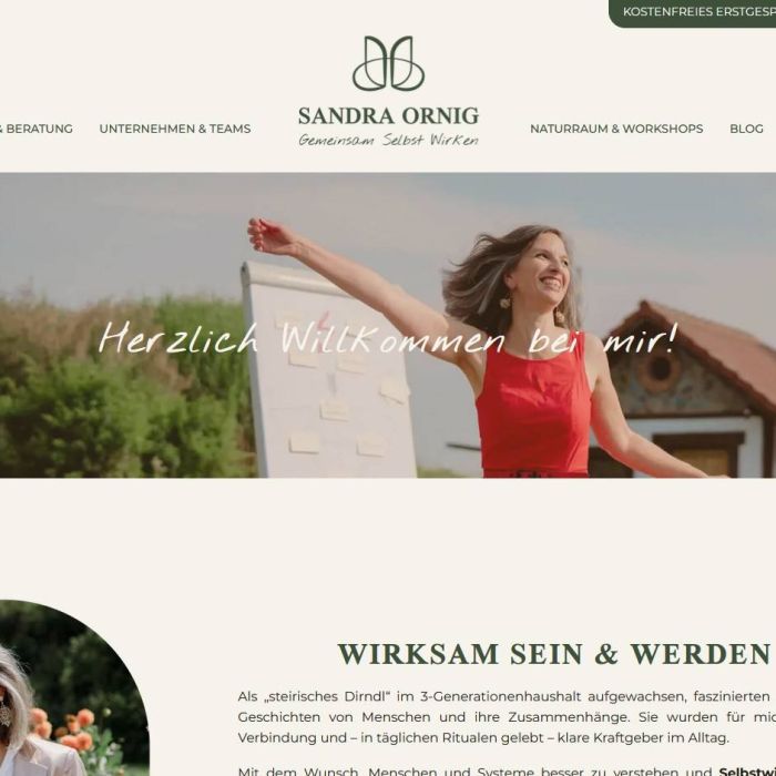 Neue Website und Fotos für Sandra Ornig